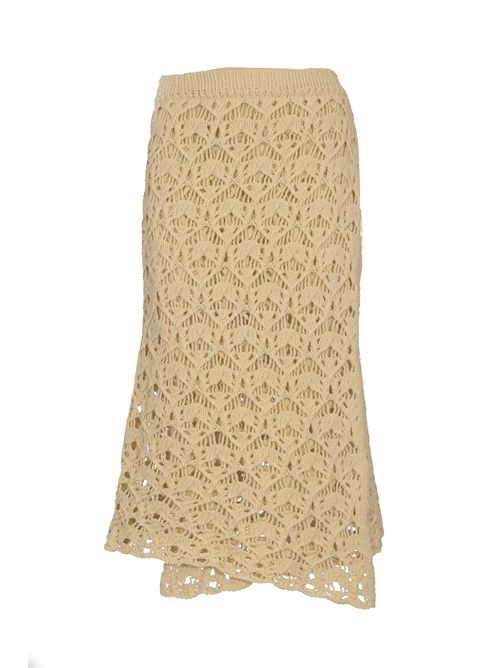 Gonna Keira in lana infeltrita effetto pizzo Liviana Conti | L5WA75A10-2